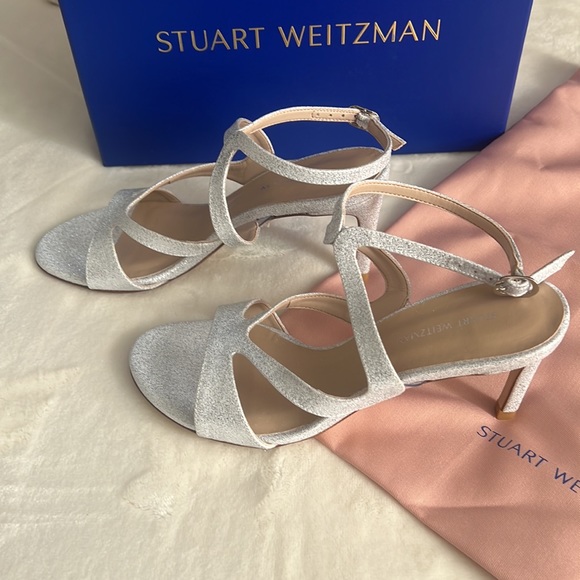 STUART WEITZMAN
Mariposa Glitter Leather Sandals - Picture 3 of 5